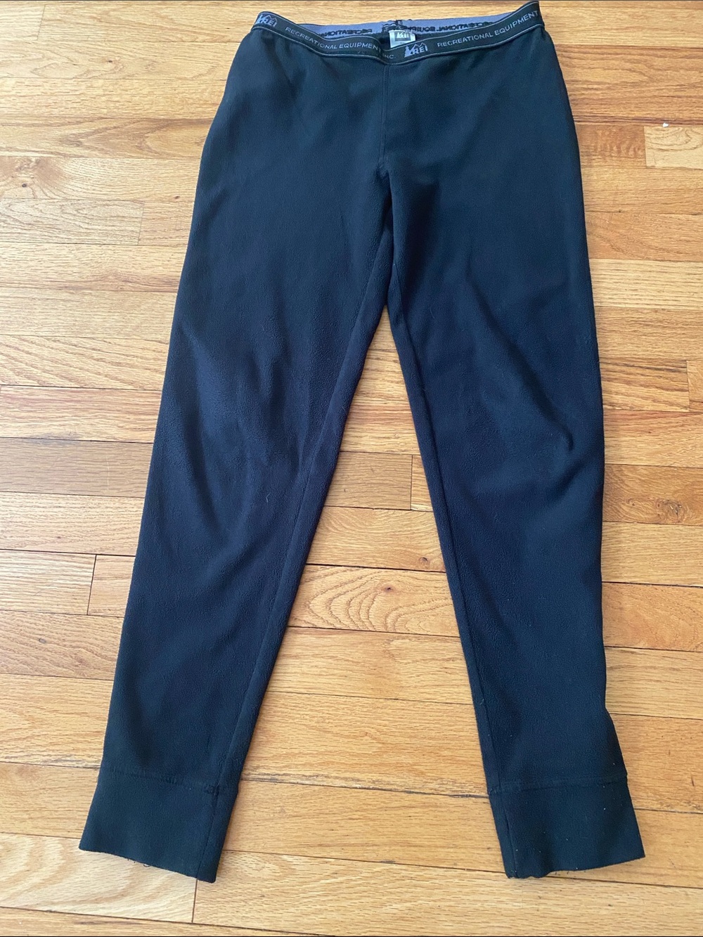 REI Kids Black Thermal Fleece Leggings Baselayer